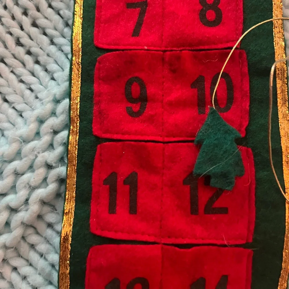 Holiday Advent Calendar Hanging Pocket